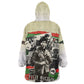 Huey P. Newton Wearable Blanket Hoodie Black Panther Collage Design Civil Rights Movement Theme Revolutionary Tribute - African Pride