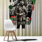 Huey P. Newton Window Curtain Black Panther Collage Design Civil Rights Movement Theme Revolutionary Tribute - African Pride