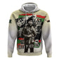 Huey P. Newton Zip Hoodie Black Panther Collage Design Civil Rights Movement Theme Revolutionary Tribute - African Pride
