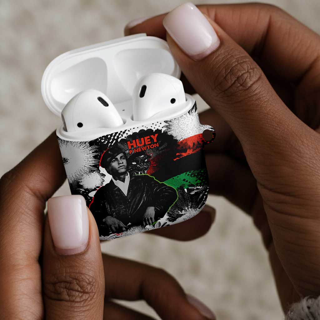 Huey P. Newton AirPods Case Revolutionary Portrait - Panther Graphic Surrender to the Revolution Quote - African Pride