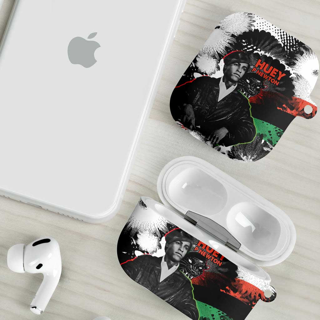 Huey P. Newton AirPods Case Revolutionary Portrait - Panther Graphic Surrender to the Revolution Quote - African Pride