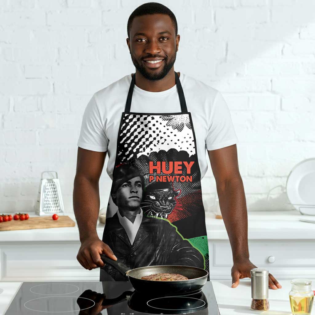 Huey P. Newton Apron Revolutionary Portrait - Panther Graphic Surrender to the Revolution Quote - African Pride