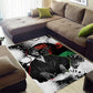Huey P. Newton Area Rug Revolutionary Portrait - Panther Graphic Surrender to the Revolution Quote - African Pride