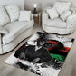 Huey P. Newton Area Rug Revolutionary Portrait - Panther Graphic Surrender to the Revolution Quote - African Pride