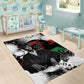 Huey P. Newton Area Rug Revolutionary Portrait - Panther Graphic Surrender to the Revolution Quote - African Pride