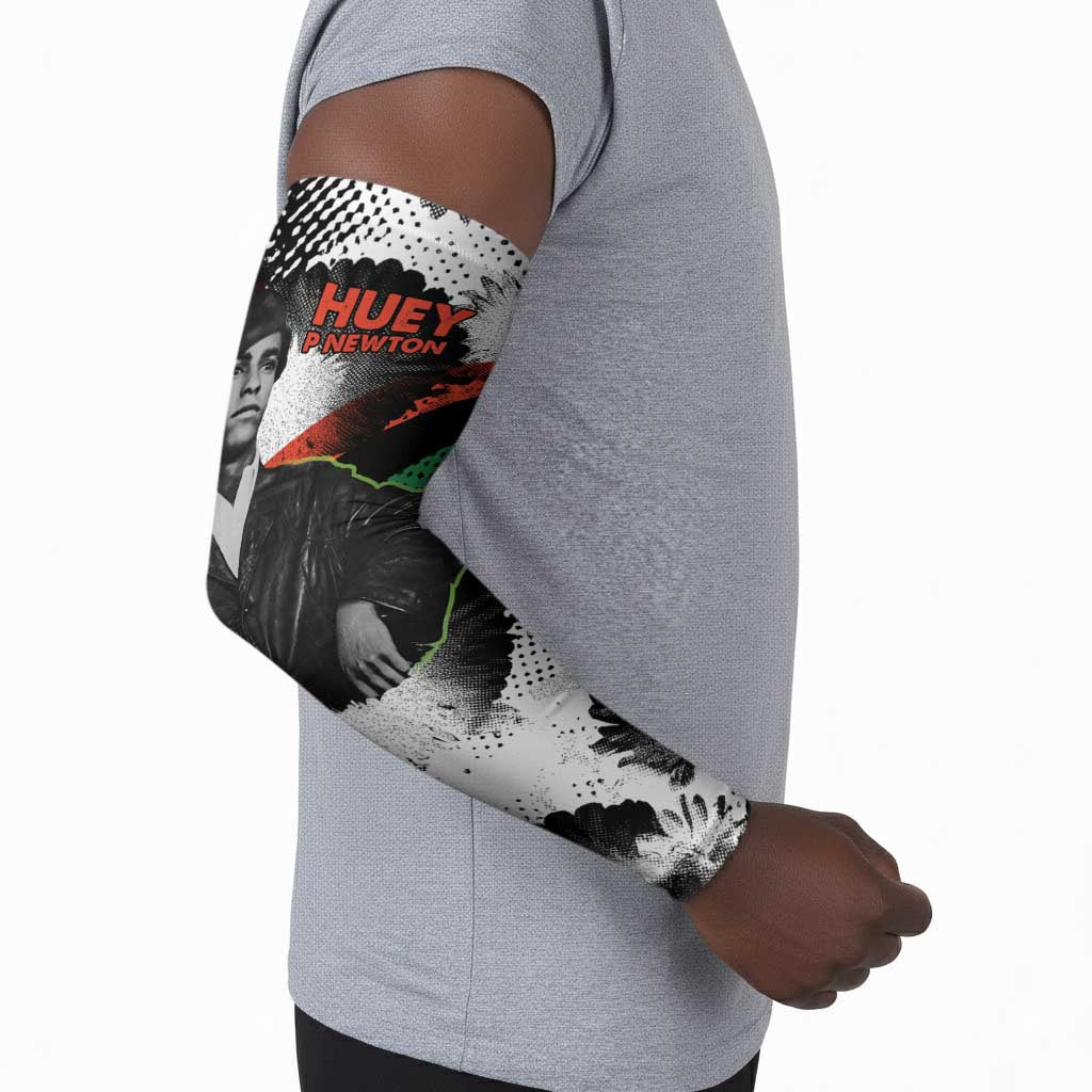 Huey P. Newton Arm Sleeves Revolutionary Portrait - Panther Graphic Surrender to the Revolution Quote - African Pride