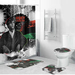 Huey P. Newton Bathroom Set Revolutionary Portrait - Panther Graphic Surrender to the Revolution Quote - African Pride