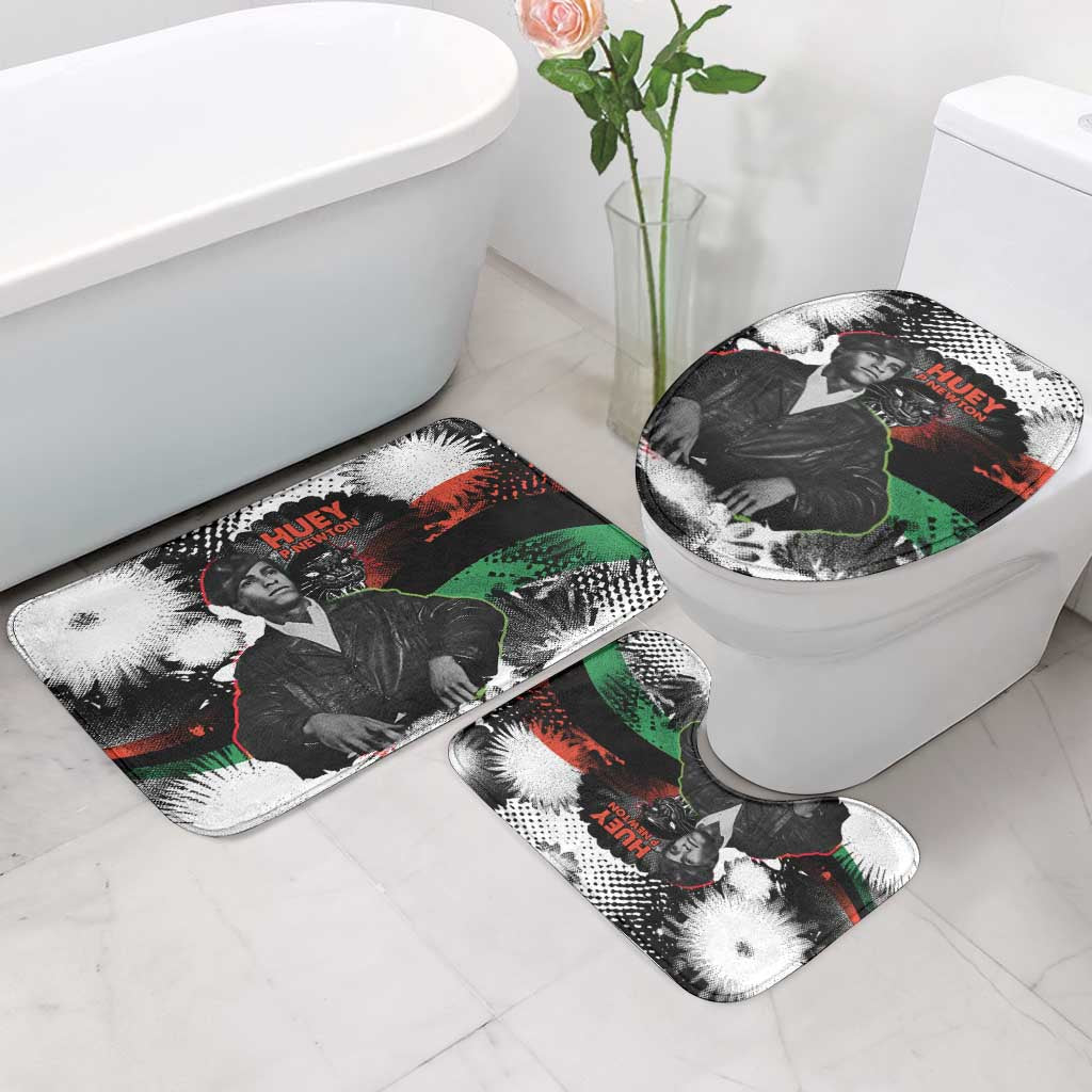 Huey P. Newton Bathroom Set Revolutionary Portrait - Panther Graphic Surrender to the Revolution Quote - African Pride