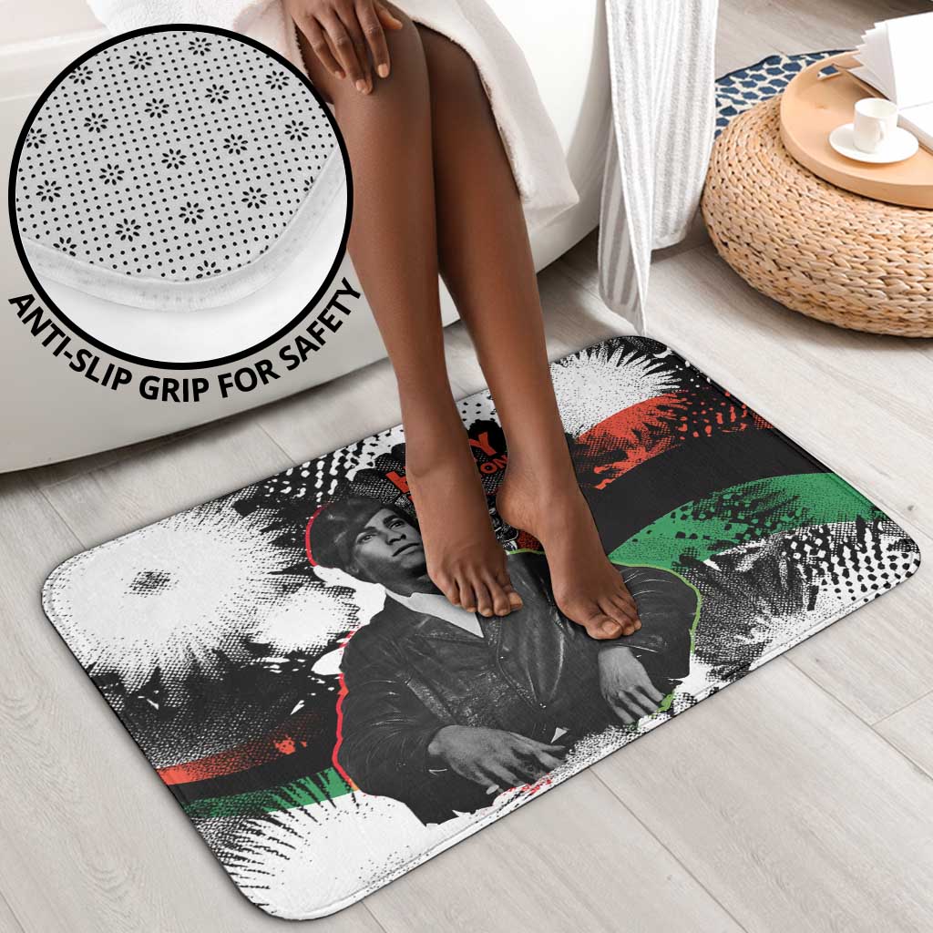 Huey P. Newton Bathroom Set Revolutionary Portrait - Panther Graphic Surrender to the Revolution Quote - African Pride