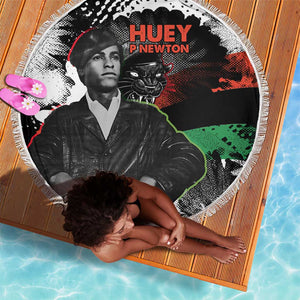 Huey P. Newton Beach Blanket Revolutionary Portrait - Panther Graphic Surrender to the Revolution Quote - African Pride