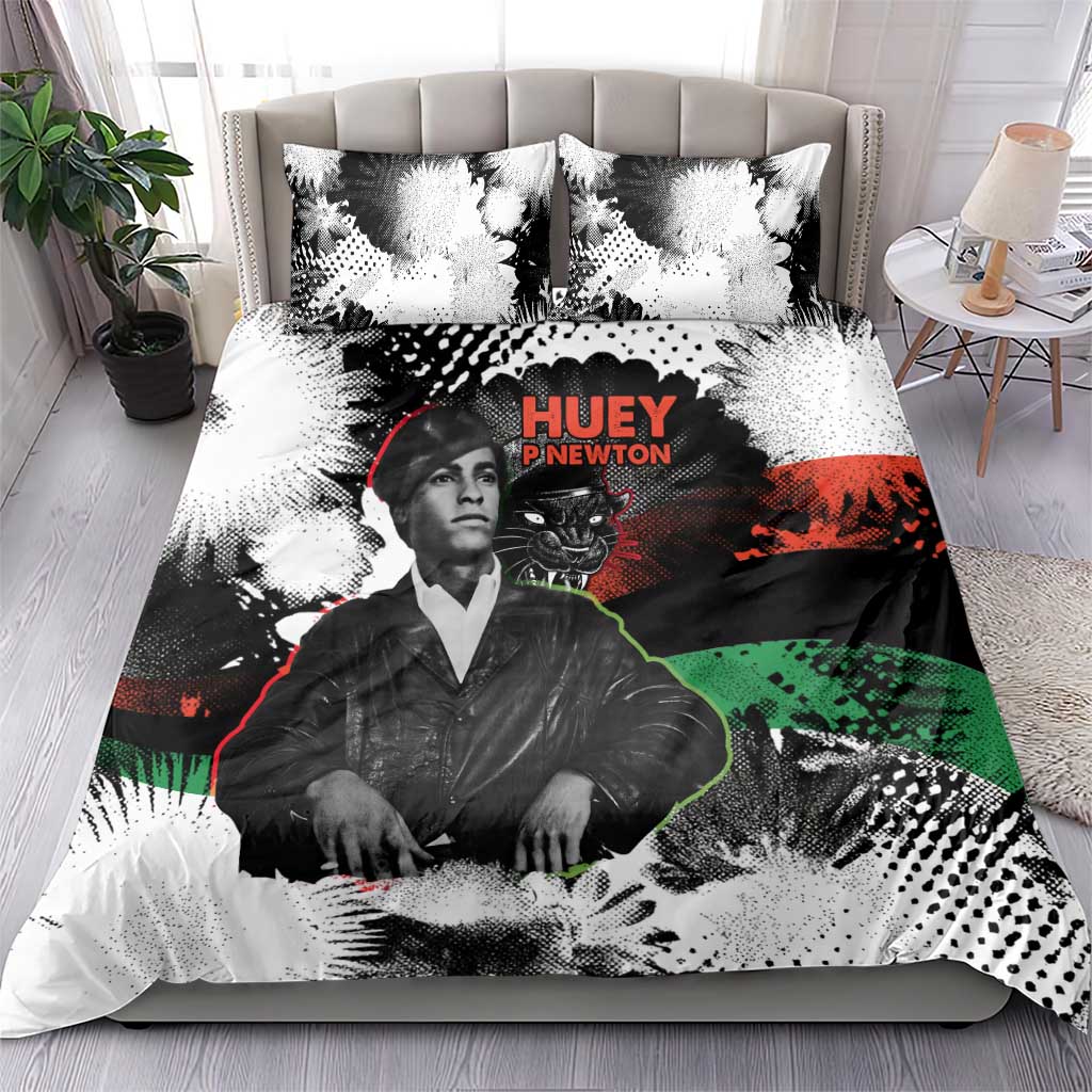 Huey P. Newton Bedding Set Revolutionary Portrait - Panther Graphic Surrender to the Revolution Quote - African Pride