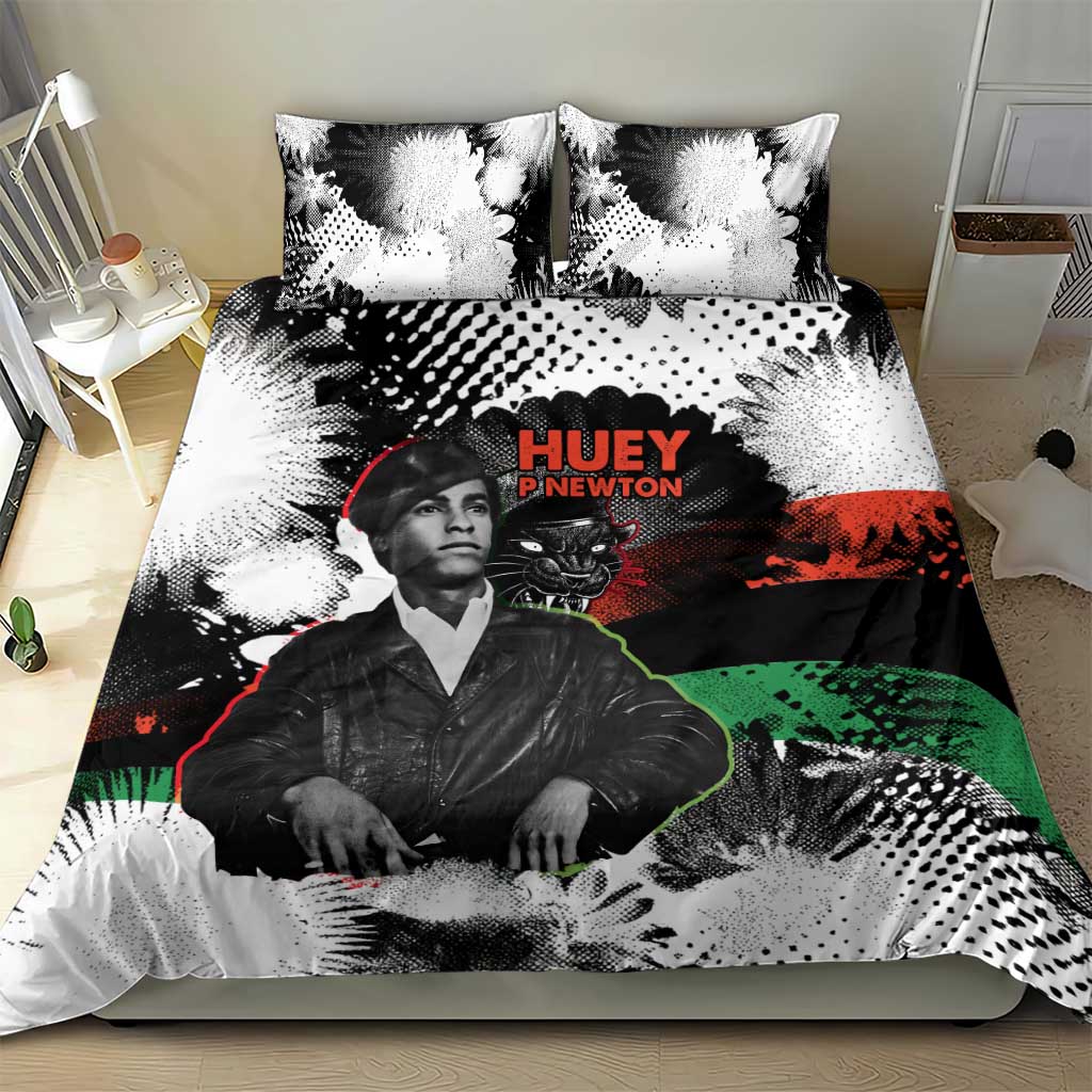 Huey P. Newton Bedding Set Revolutionary Portrait - Panther Graphic Surrender to the Revolution Quote - African Pride
