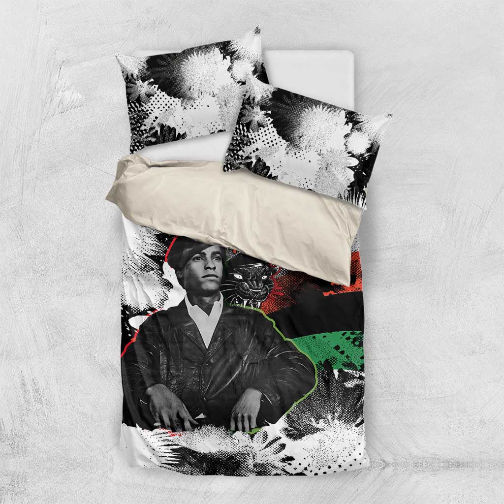 Huey P. Newton Bedding Set Revolutionary Portrait - Panther Graphic Surrender to the Revolution Quote - African Pride