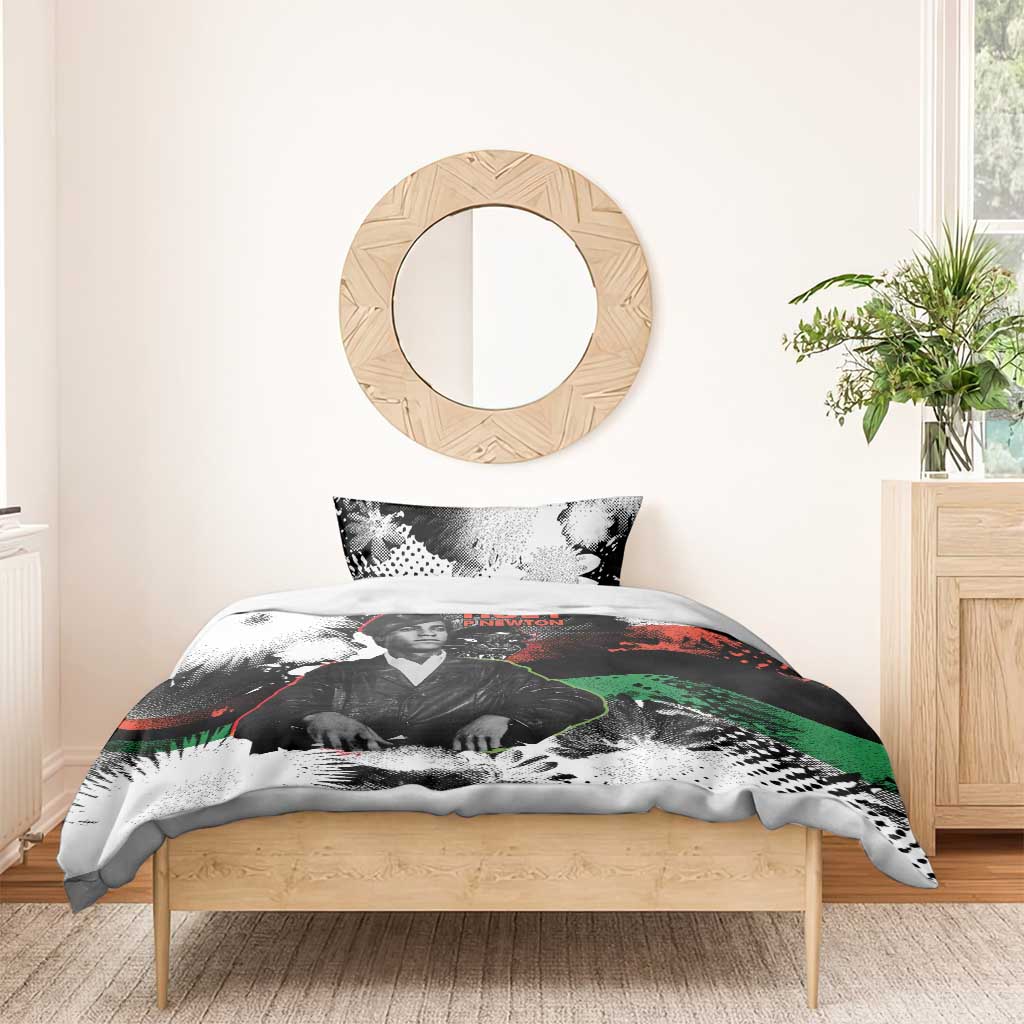Huey P. Newton Bedding Set Revolutionary Portrait - Panther Graphic Surrender to the Revolution Quote - African Pride