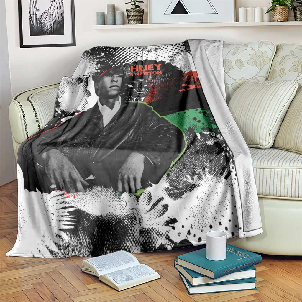Huey P. Newton Blanket Revolutionary Portrait - Panther Graphic Surrender to the Revolution Quote - African Pride