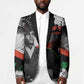 Huey P. Newton Blazer Revolutionary Portrait - Panther Graphic Surrender to the Revolution Quote - African Pride
