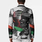 Huey P. Newton Blazer Revolutionary Portrait - Panther Graphic Surrender to the Revolution Quote - African Pride