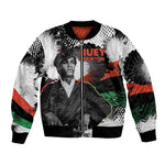 Huey P. Newton Bomber Jacket Revolutionary Portrait - Panther Graphic Surrender to the Revolution Quote - African Pride