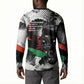Huey P. Newton Button Sweatshirt Revolutionary Portrait - Panther Graphic Surrender to the Revolution Quote