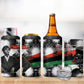 Huey P. Newton 4 in 1 Can Cooler Tumbler Revolutionary Portrait - Panther Graphic Surrender to the Revolution Quote - African Pride