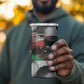 Huey P. Newton 4 in 1 Can Cooler Tumbler Revolutionary Portrait - Panther Graphic Surrender to the Revolution Quote - African Pride