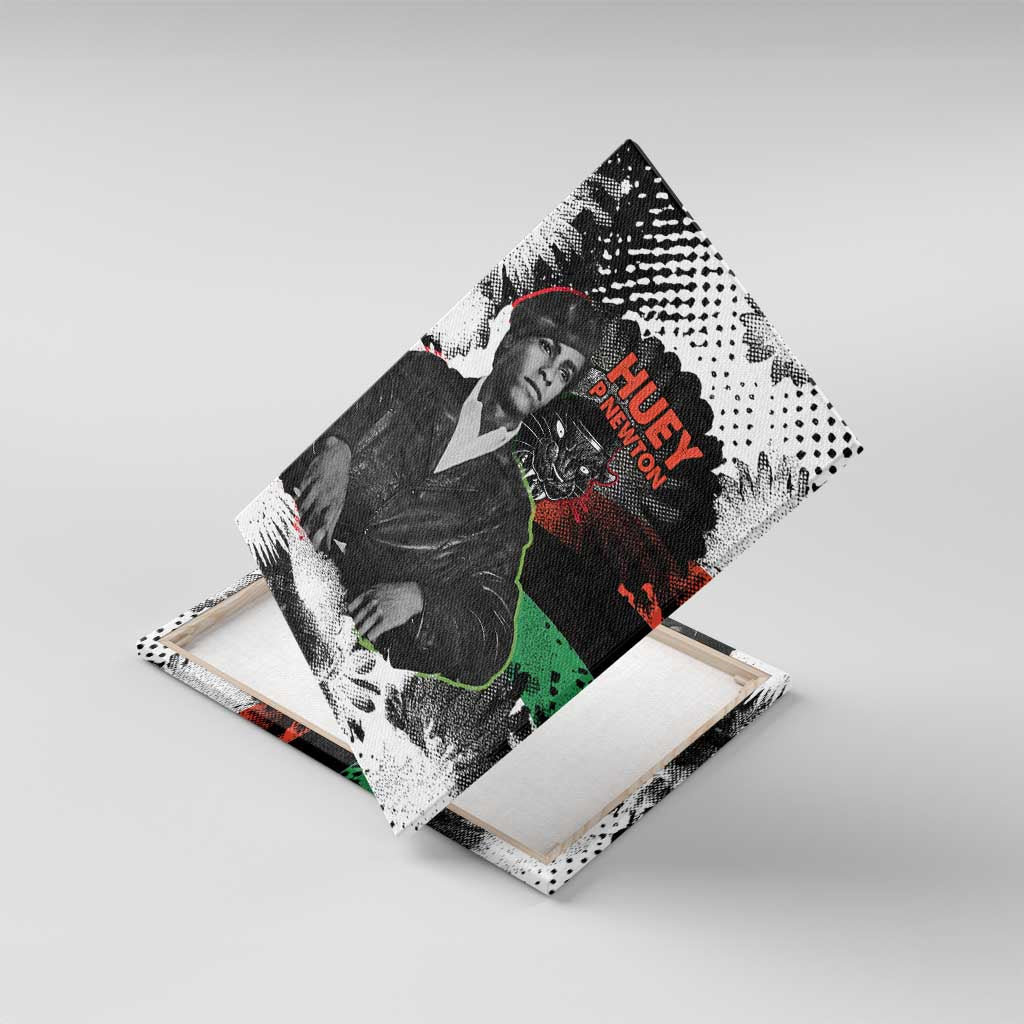 Huey P. Newton Canvas Wall Art Revolutionary Portrait - Panther Graphic Surrender to the Revolution Quote - African Pride