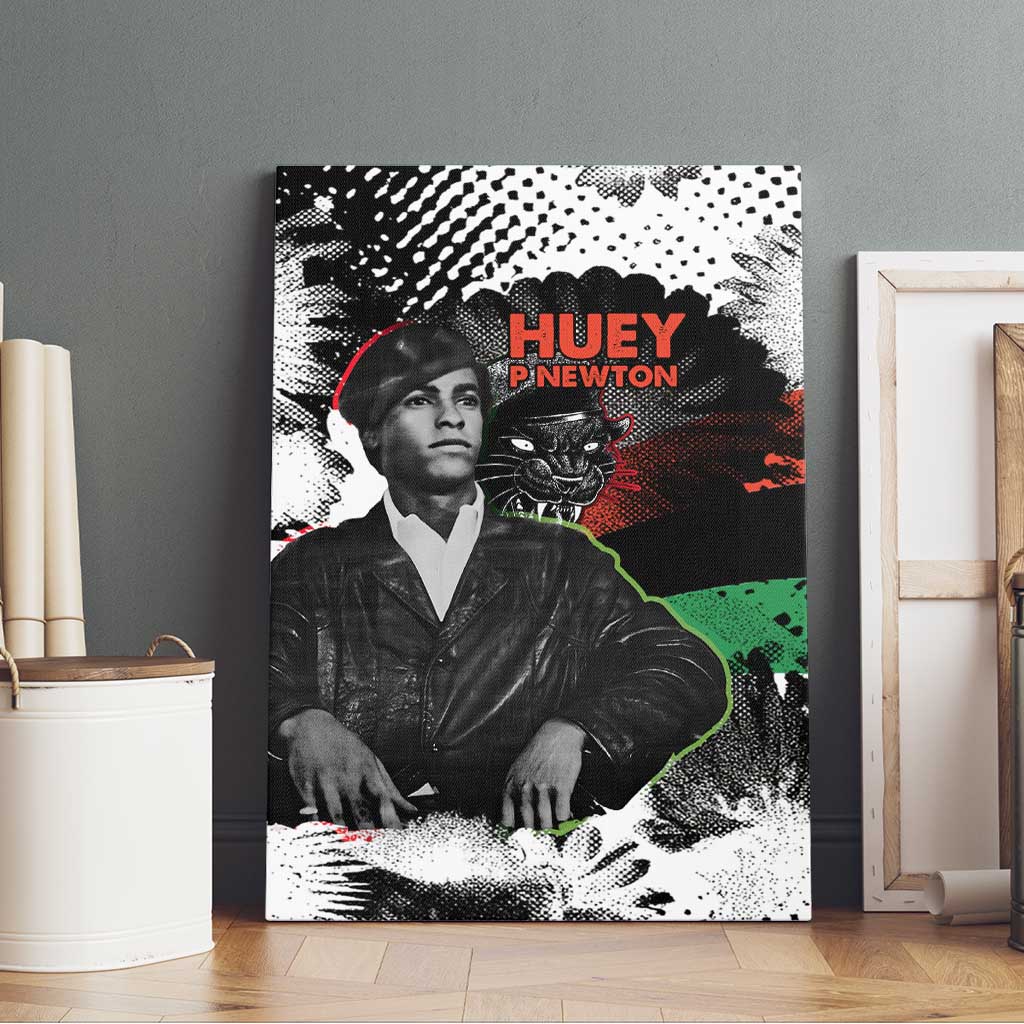 Huey P. Newton Canvas Wall Art Revolutionary Portrait - Panther Graphic Surrender to the Revolution Quote - African Pride
