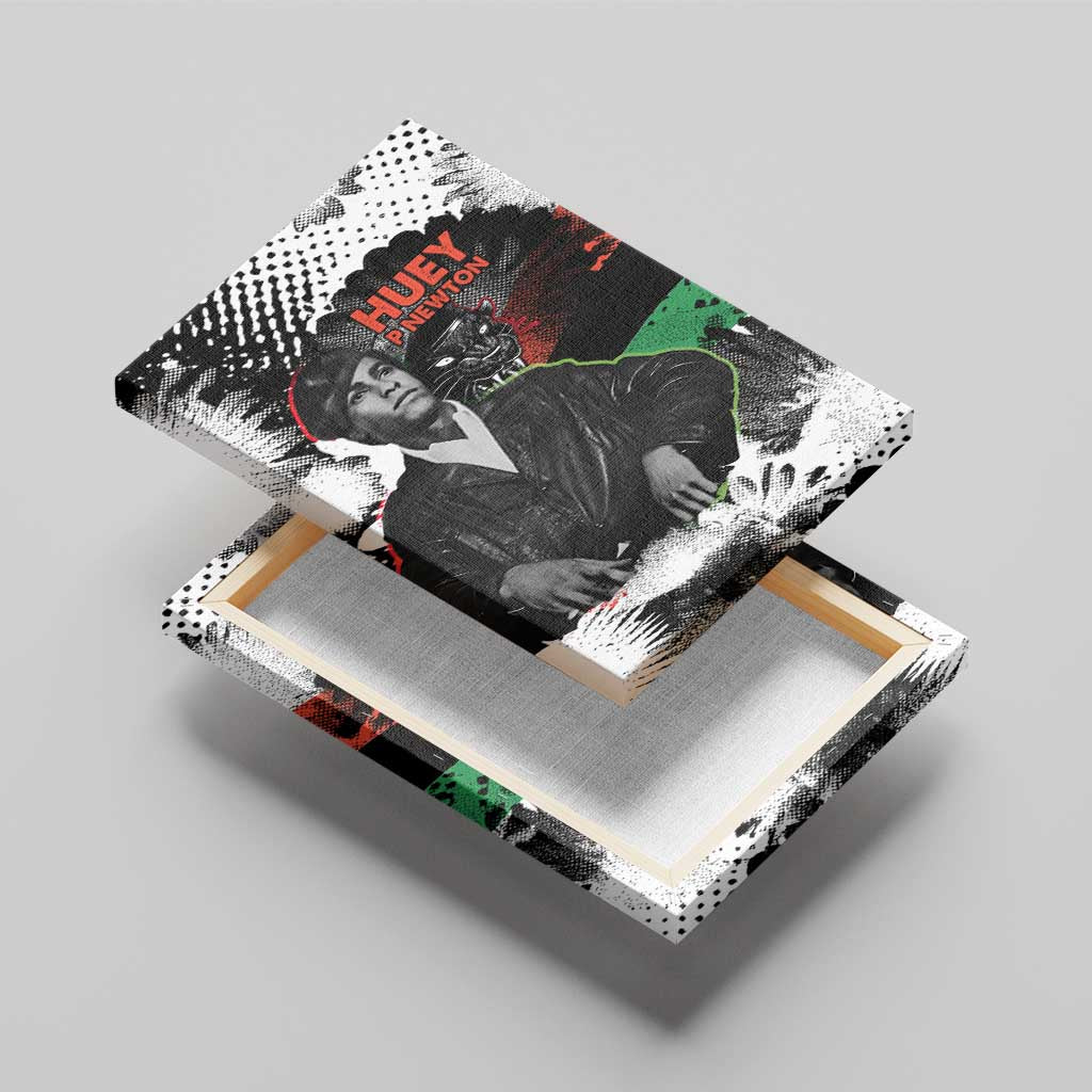 Huey P. Newton Canvas Wall Art Revolutionary Portrait - Panther Graphic Surrender to the Revolution Quote - African Pride