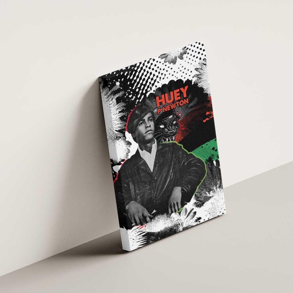 Huey P. Newton Canvas Wall Art Revolutionary Portrait - Panther Graphic Surrender to the Revolution Quote - African Pride