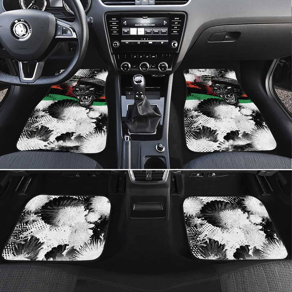 Huey P. Newton Car Mats Revolutionary Portrait - Panther Graphic Surrender to the Revolution Quote - African Pride
