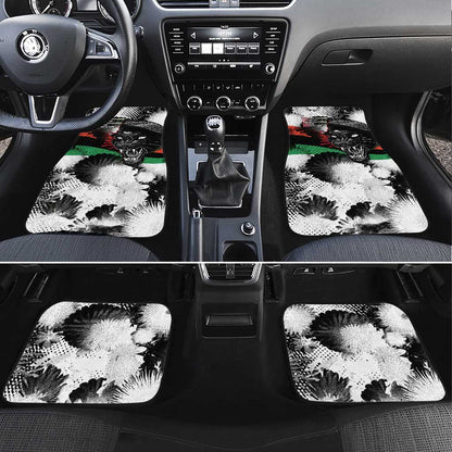 Huey P. Newton Car Mats Revolutionary Portrait - Panther Graphic Surrender to the Revolution Quote - African Pride