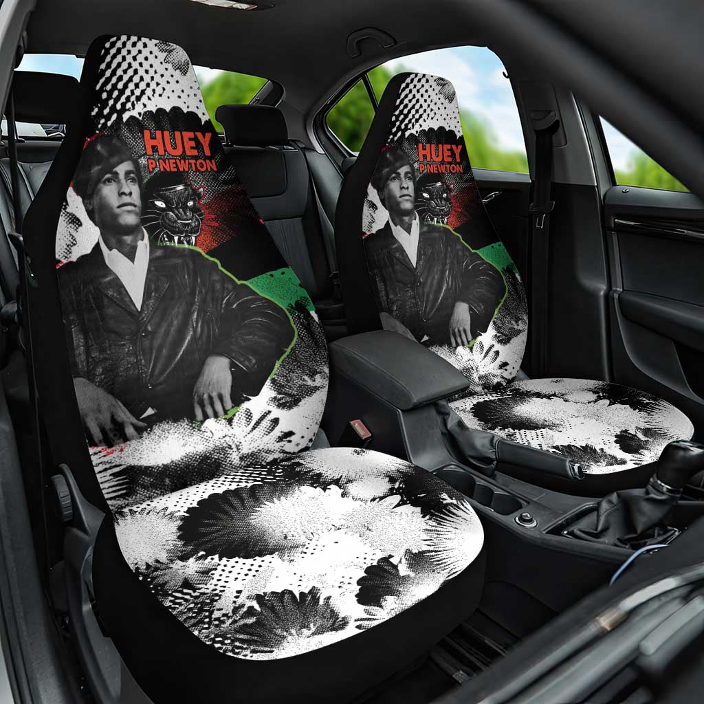 Huey P. Newton Car Seat Cover Revolutionary Portrait - Panther Graphic Surrender to the Revolution Quote - African Pride