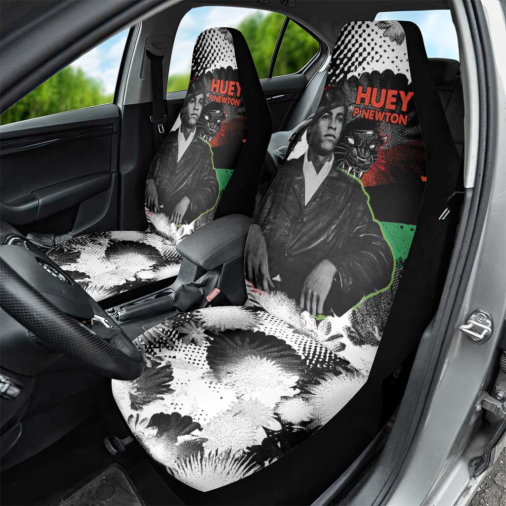Huey P. Newton Car Seat Cover Revolutionary Portrait - Panther Graphic Surrender to the Revolution Quote - African Pride