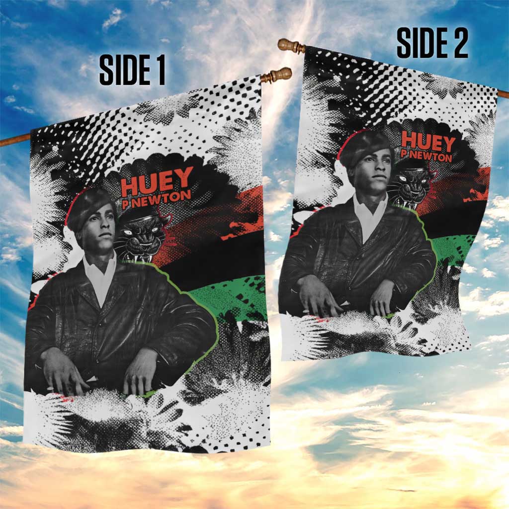 Huey P. Newton Garden Flag Revolutionary Portrait - Panther Graphic Surrender to the Revolution Quote - African Pride