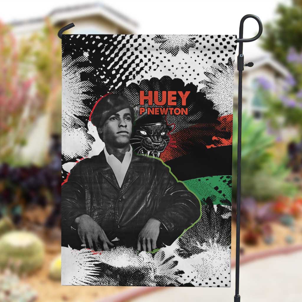 Huey P. Newton Garden Flag Revolutionary Portrait - Panther Graphic Surrender to the Revolution Quote - African Pride