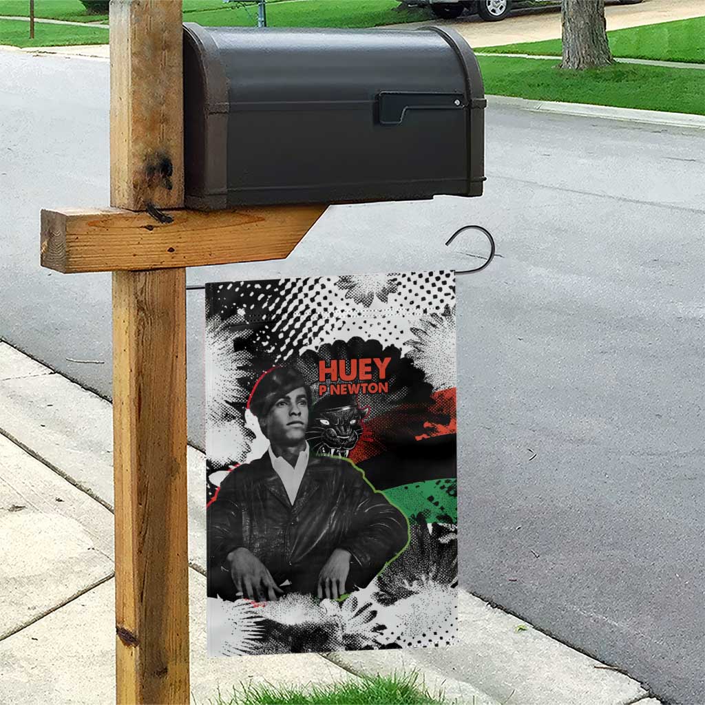Huey P. Newton Garden Flag Revolutionary Portrait - Panther Graphic Surrender to the Revolution Quote - African Pride
