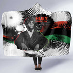 Huey P. Newton Hooded Blanket Revolutionary Portrait - Panther Graphic Surrender to the Revolution Quote - African Pride