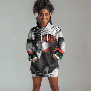 Huey P. Newton Hoodie Dress Revolutionary Portrait - Panther Graphic Surrender to the Revolution Quote - African Pride