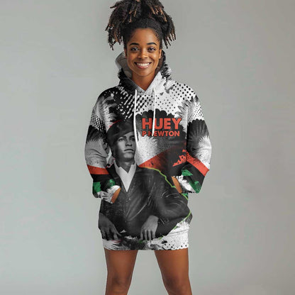 Huey P. Newton Hoodie Dress Revolutionary Portrait - Panther Graphic Surrender to the Revolution Quote - African Pride