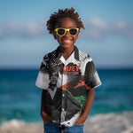 Huey P. Newton Kid Hawaiian Shirt Revolutionary Portrait - Panther Graphic Surrender to the Revolution Quote TS04