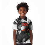Huey P. Newton Kid Polo Shirt Revolutionary Portrait - Panther Graphic Surrender to the Revolution Quote TS04