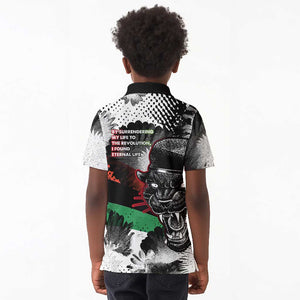 Huey P. Newton Kid Polo Shirt Revolutionary Portrait - Panther Graphic Surrender to the Revolution Quote TS04