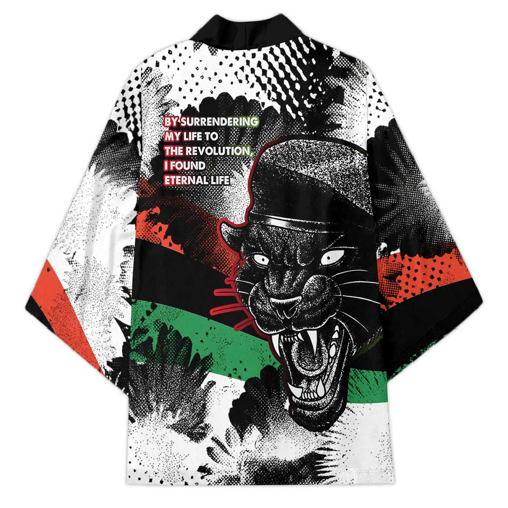 Huey P. Newton Kimono Revolutionary Portrait - Panther Graphic Surrender to the Revolution Quote - African Pride