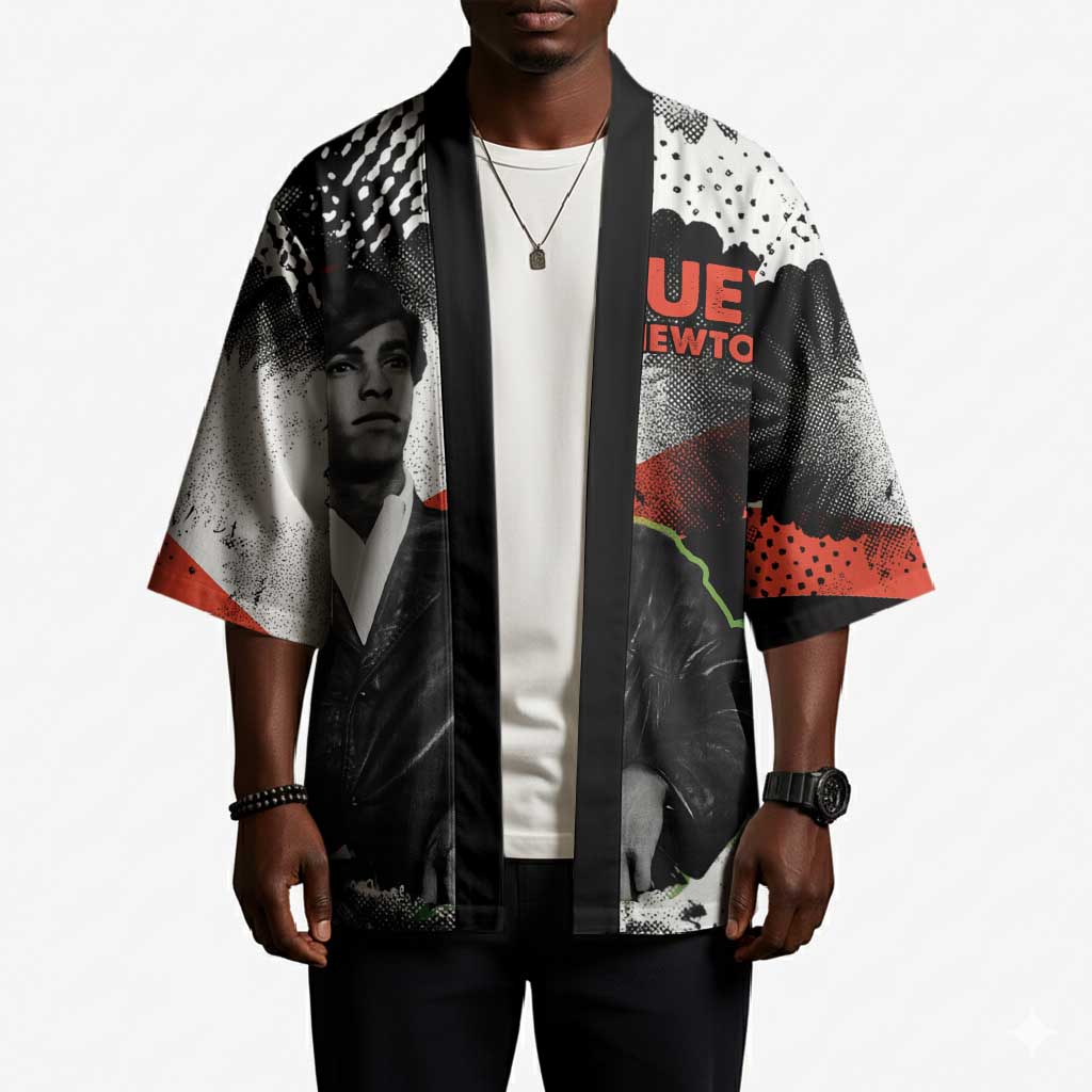 Huey P. Newton Kimono Revolutionary Portrait - Panther Graphic Surrender to the Revolution Quote - African Pride