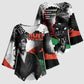 Huey P. Newton Kimono Sleeve Blouse Revolutionary Portrait - Panther Graphic Surrender to the Revolution Quote - African Pride