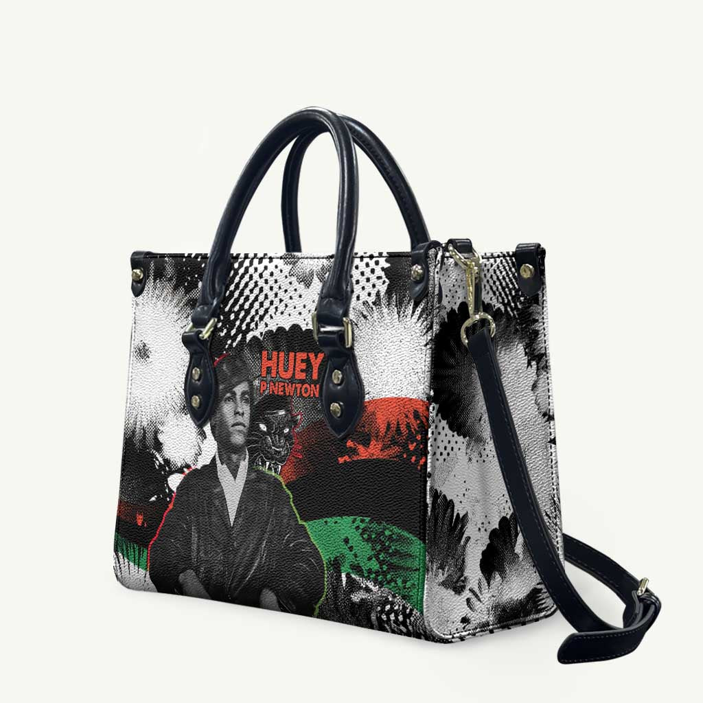 Huey P. Newton Leather Bag Revolutionary Portrait - Panther Graphic Surrender to the Revolution Quote - African Pride