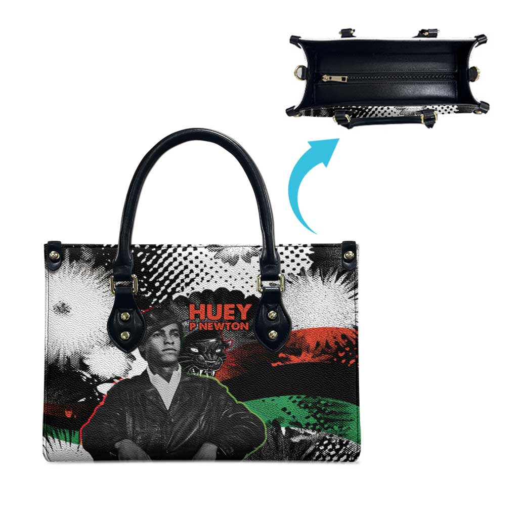 Huey P. Newton Leather Bag Revolutionary Portrait - Panther Graphic Surrender to the Revolution Quote - African Pride