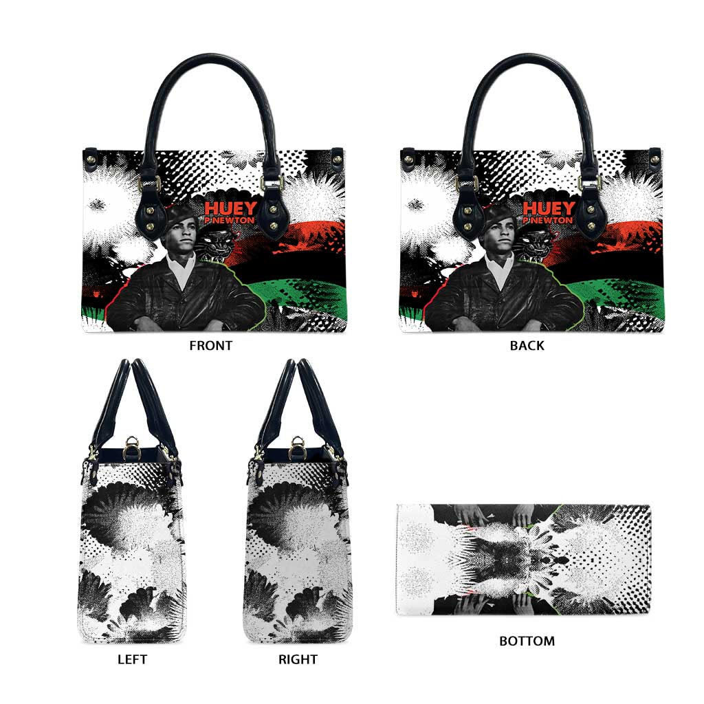 Huey P. Newton Leather Bag Revolutionary Portrait - Panther Graphic Surrender to the Revolution Quote - African Pride