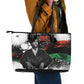 Huey P. Newton Leather Tote Bag Revolutionary Portrait - Panther Graphic Surrender to the Revolution Quote - African Pride