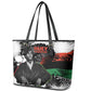 Huey P. Newton Leather Tote Bag Revolutionary Portrait - Panther Graphic Surrender to the Revolution Quote - African Pride